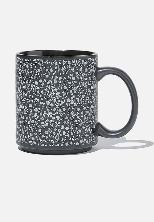 Typo - Daily mug - black meadow ditsy