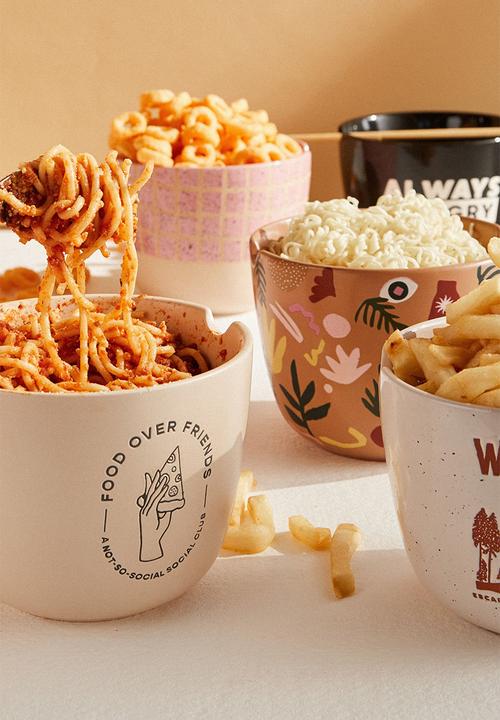 Typo - Feed me bowl - food over friends - white 