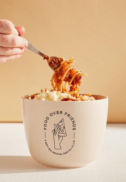 Typo - Feed me bowl - food over friends - white 