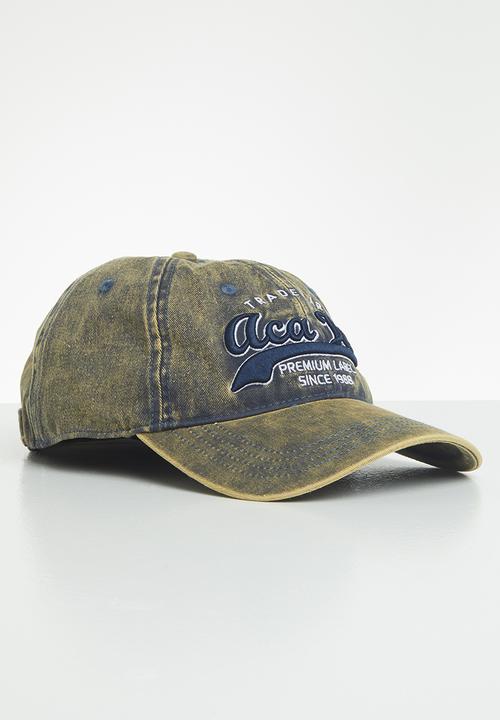Aca Joe - Mens Aca Joe twill cap - blue denim wash