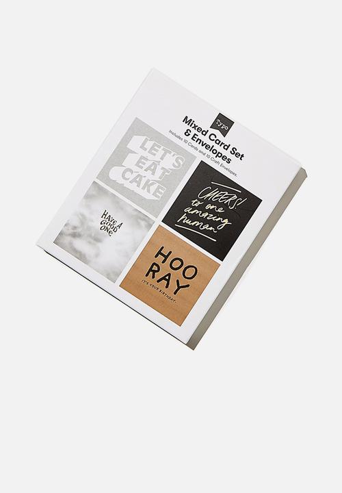 Typo - Card set 10 pack - birthday minimal quotes