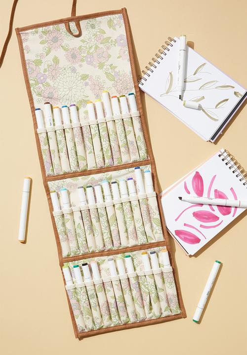 Typo - Artists marker case 36 - mint & pink