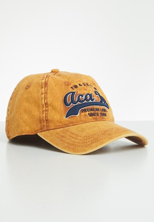 Aca Joe - Mens Aca Joe twill cap - mustard