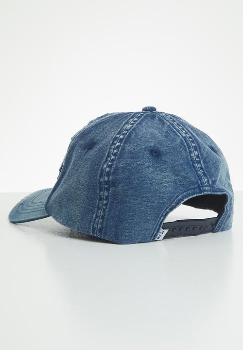 Aca Joe - Mens Aca Joe distressed denim cap - blue