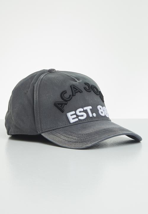 Aca Joe - Mens Aca Joe enzyme wash cap - grey