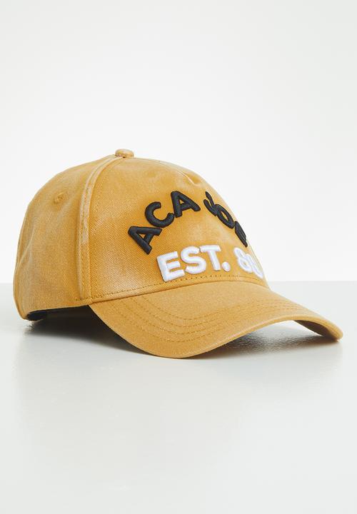 Aca Joe - Mens Aca Joe enzyme wash cap - mustard