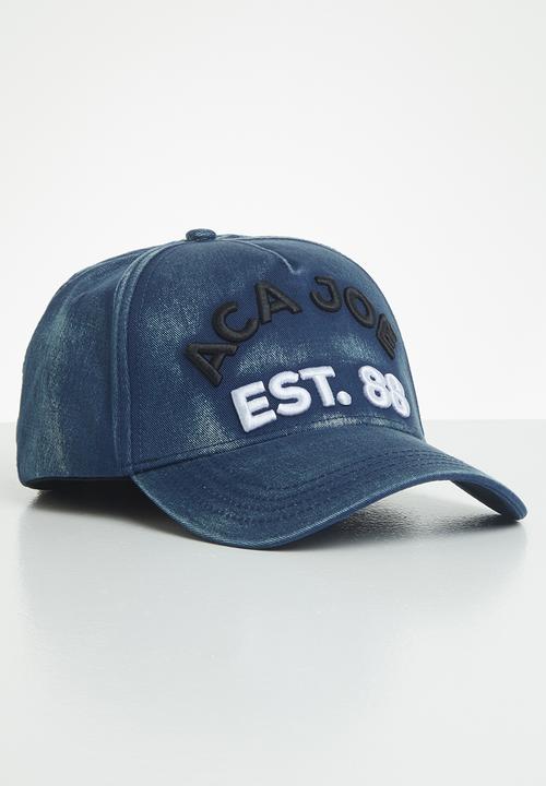 Aca Joe - Mens Aca Joe enzyme wash cap - navy
