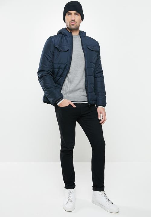 Brave Soul - Bertram knitwear - light grey