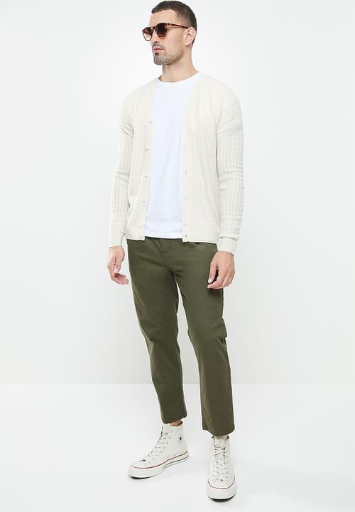 Brave Soul - Milfordb knitwear - cream 