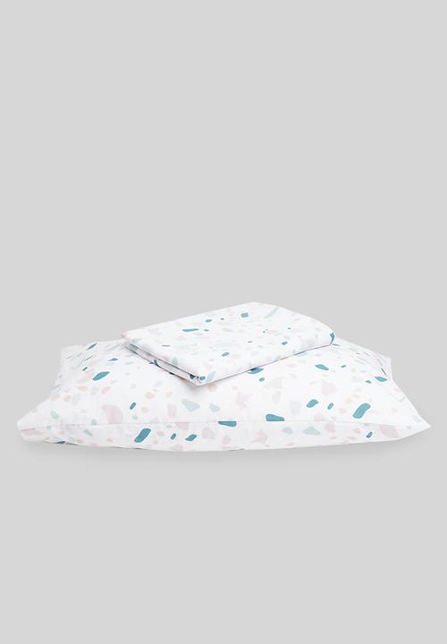 Sixth Floor - Abby printed duvet cover set - white