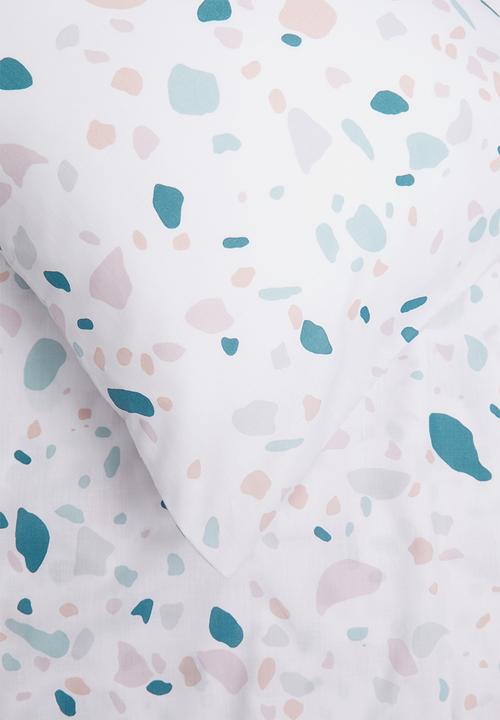 Sixth Floor - Abby printed duvet cover set - white