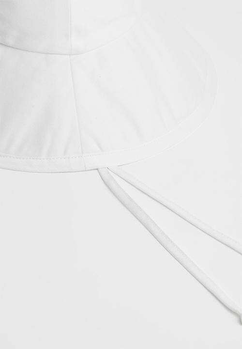 Freya Hats  - Maya wide brim bucket hat - white
