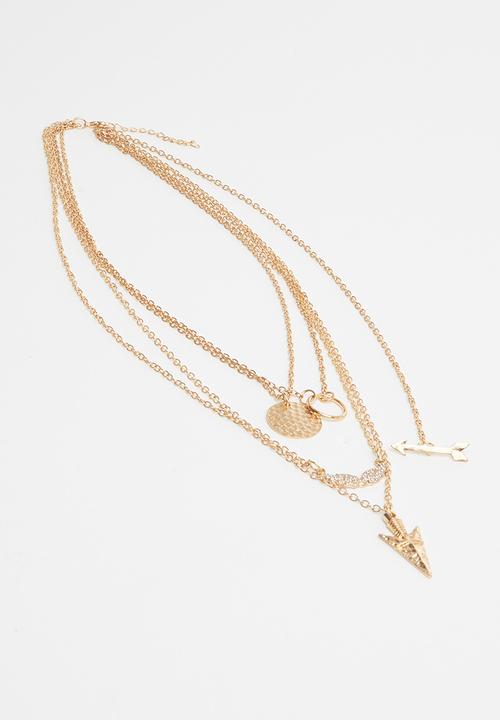 Superbalist - Multi pendant necklace - gold