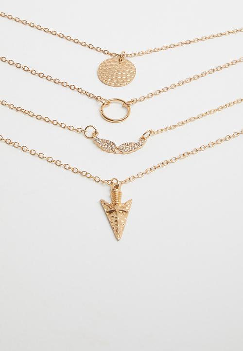 Superbalist - Multi pendant necklace - gold