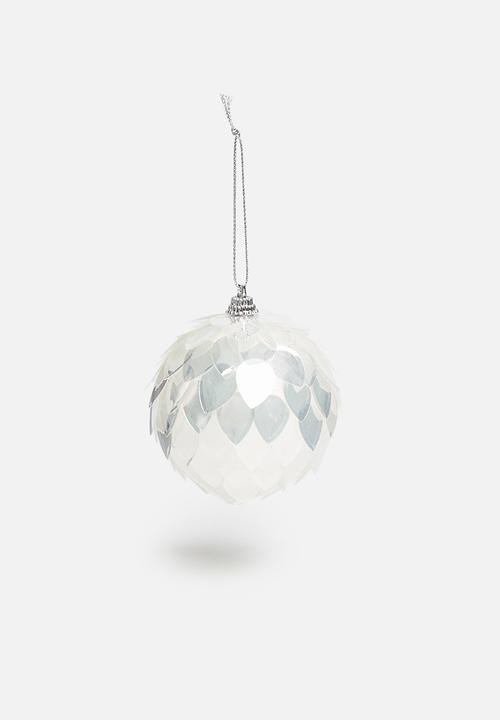 H&S - Scales Christmas ball set of 4 - silver