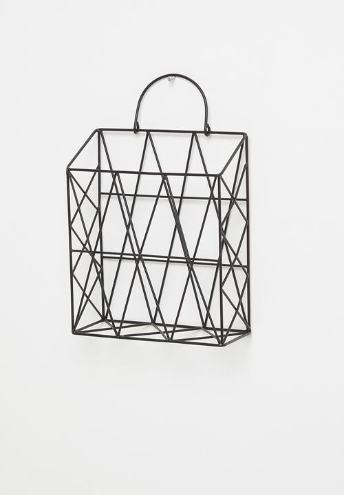 Sixth Floor - Stationary holder wall rack - black