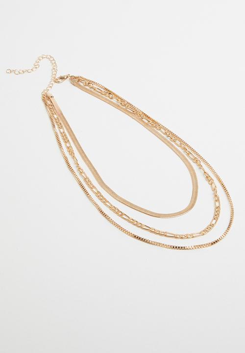 Superbalist - Triple layered necklace - gold