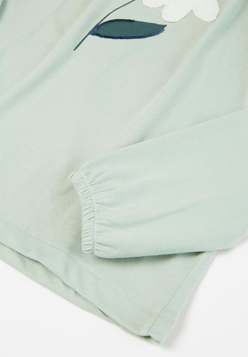 MANGO - Marga long sleeve tee - green