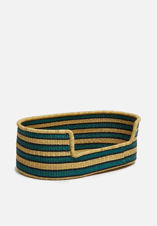 Bloomza - Woven pet basket- indigo & natural