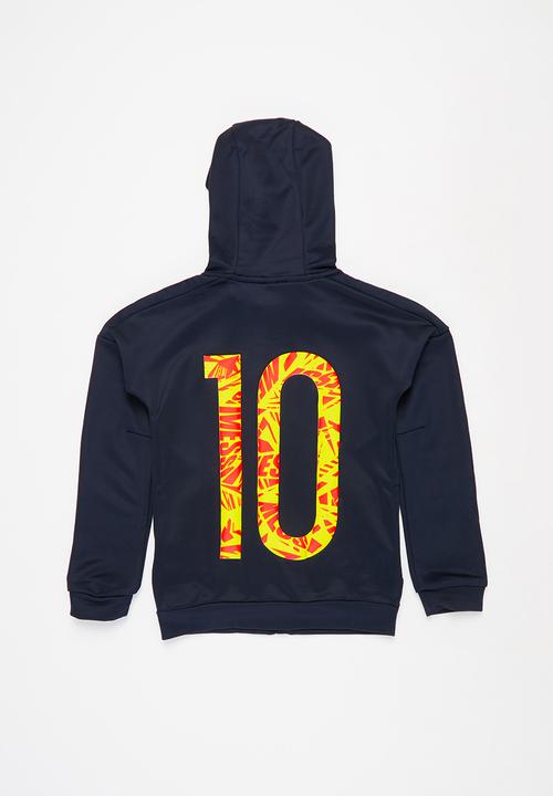 adidas Originals - B.a.r full zip hooded track top - navy & yellow