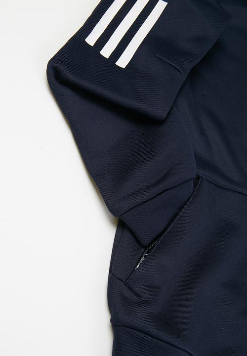 adidas Originals - B.a.r full zip hooded track top - navy & yellow