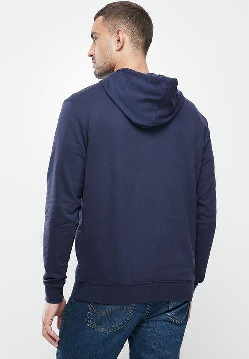 Lee  - Faded denim hooded sweat - navy
