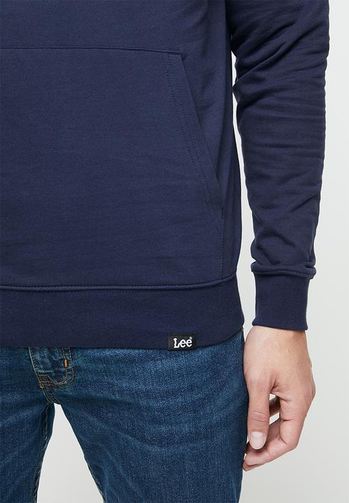 Lee  - Faded denim hooded sweat - navy