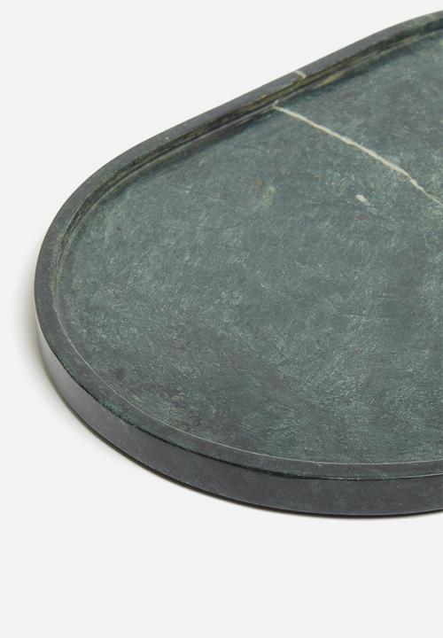 Sixth Floor - Marble drinks tray - green