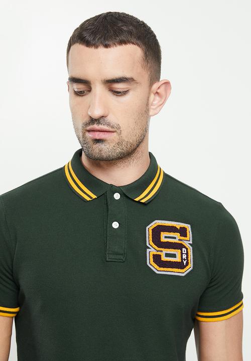 Superdry. - Boston superstate polo - dark green