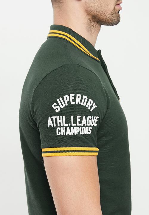 Superdry. - Boston superstate polo - dark green