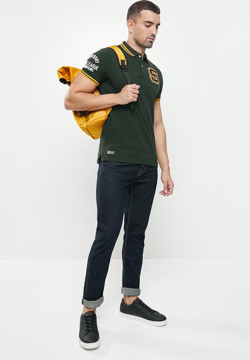 Superdry. - Boston superstate polo - dark green