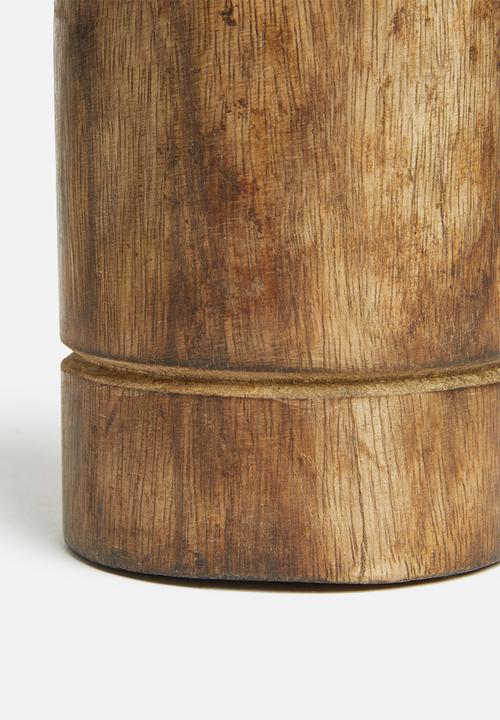 H&S - Wooden candle stand - natural 