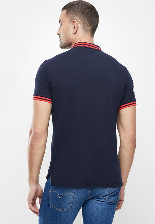 Superdry. - Boston superstate polo - navy