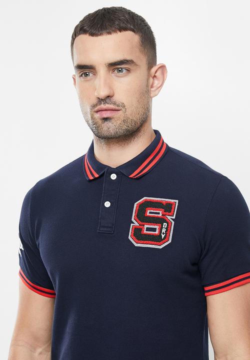 Superdry. - Boston superstate polo - navy