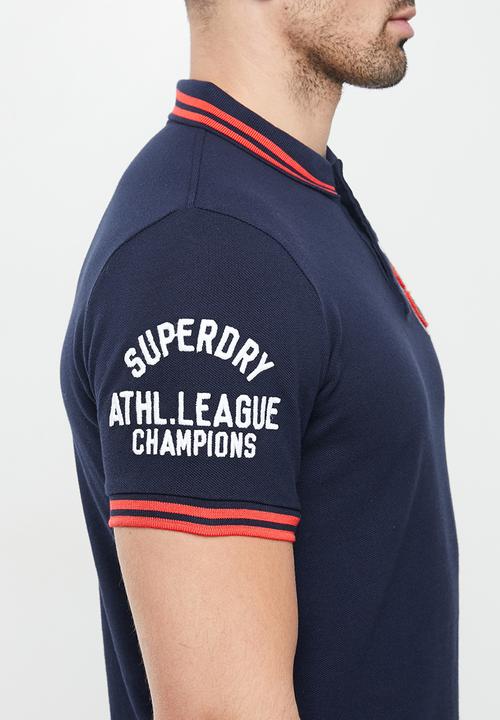 Superdry. - Boston superstate polo - navy