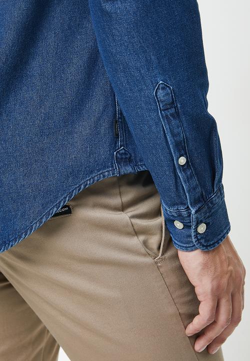 Superdry. - Classic denim bd shirt - blue