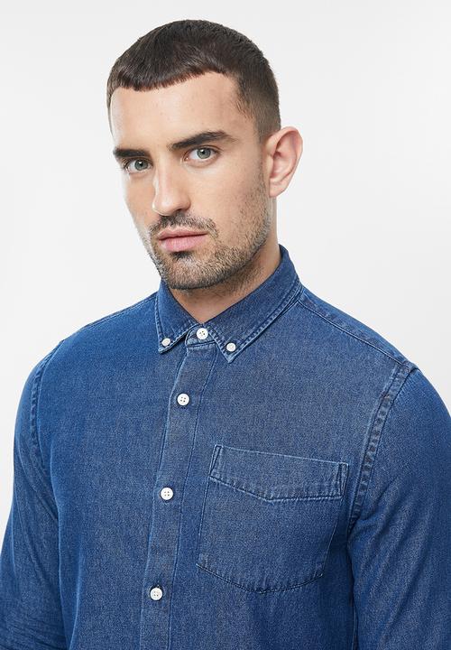 Superdry. - Classic denim bd shirt - blue
