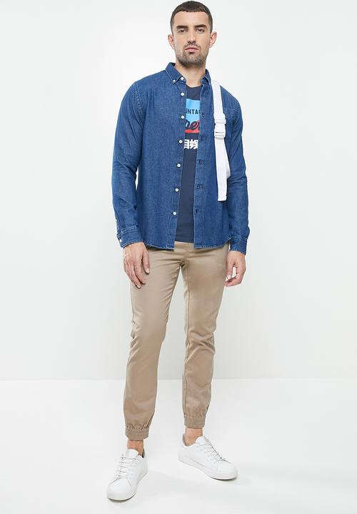 Superdry. - Classic denim bd shirt - blue