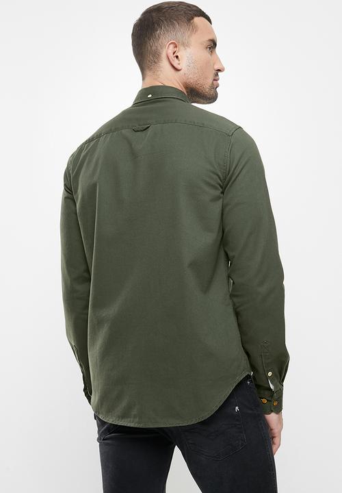 Superdry. - Classic commuter shirt - olive