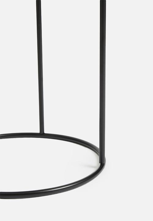 Sixth Floor - Metal set of two side tables - dark blue