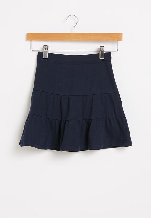 Rebel Republic - Girls tiered skirt - navy