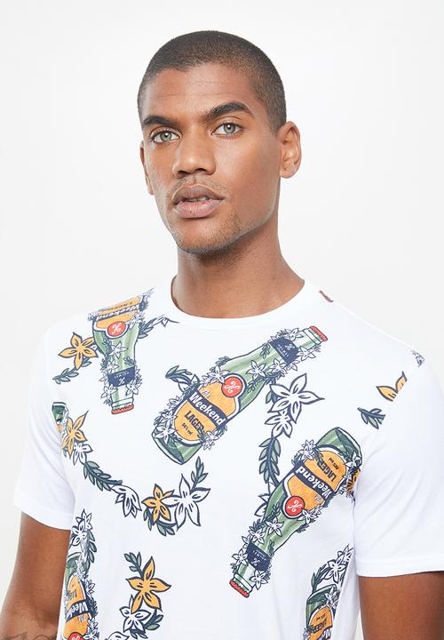 Holmes Bro's - All over beers tee - white
