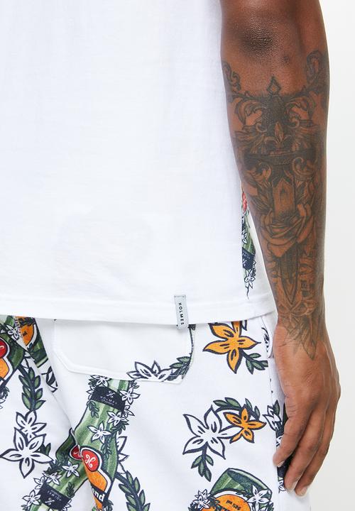 Holmes Bro's - All over beers tee - white