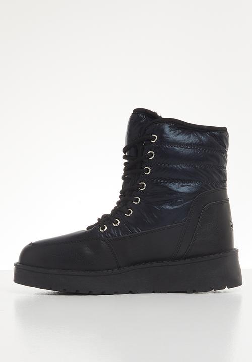 Plum - Moon snow boot - black