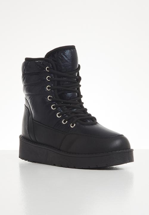 Plum - Moon snow boot - black