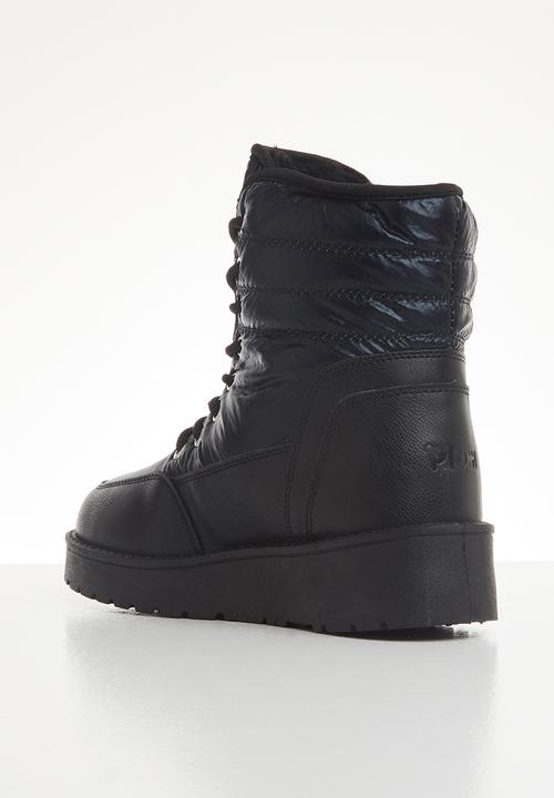 Plum - Moon snow boot - black