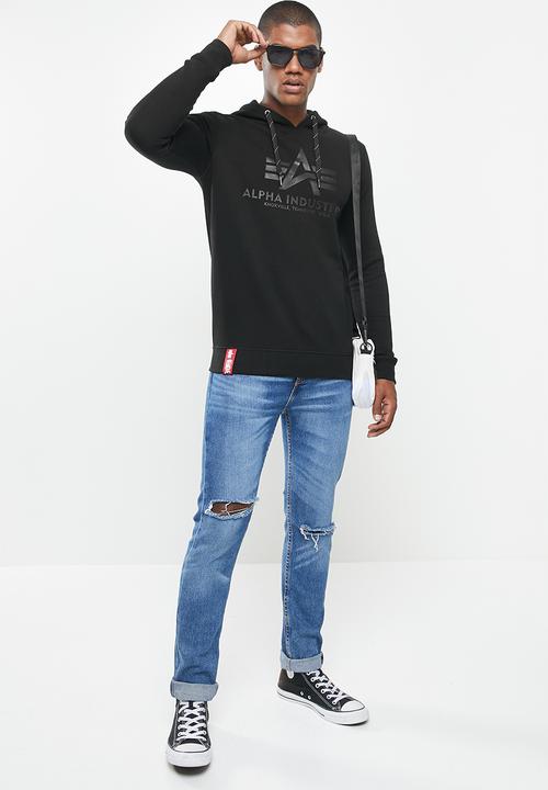 Alpha Industries - Alpha basic hoodie - black mono