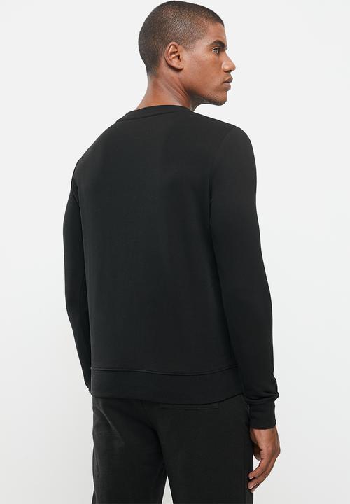 Alpha Industries - Alpha basic logo crew - black mono