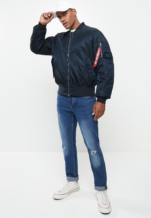Alpha Industries - Ma 1 classic flight reversible jacket - rep blue