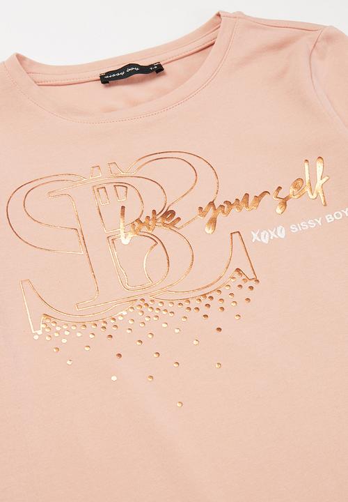 SISSY BOY - Basic top with sb logo - pink